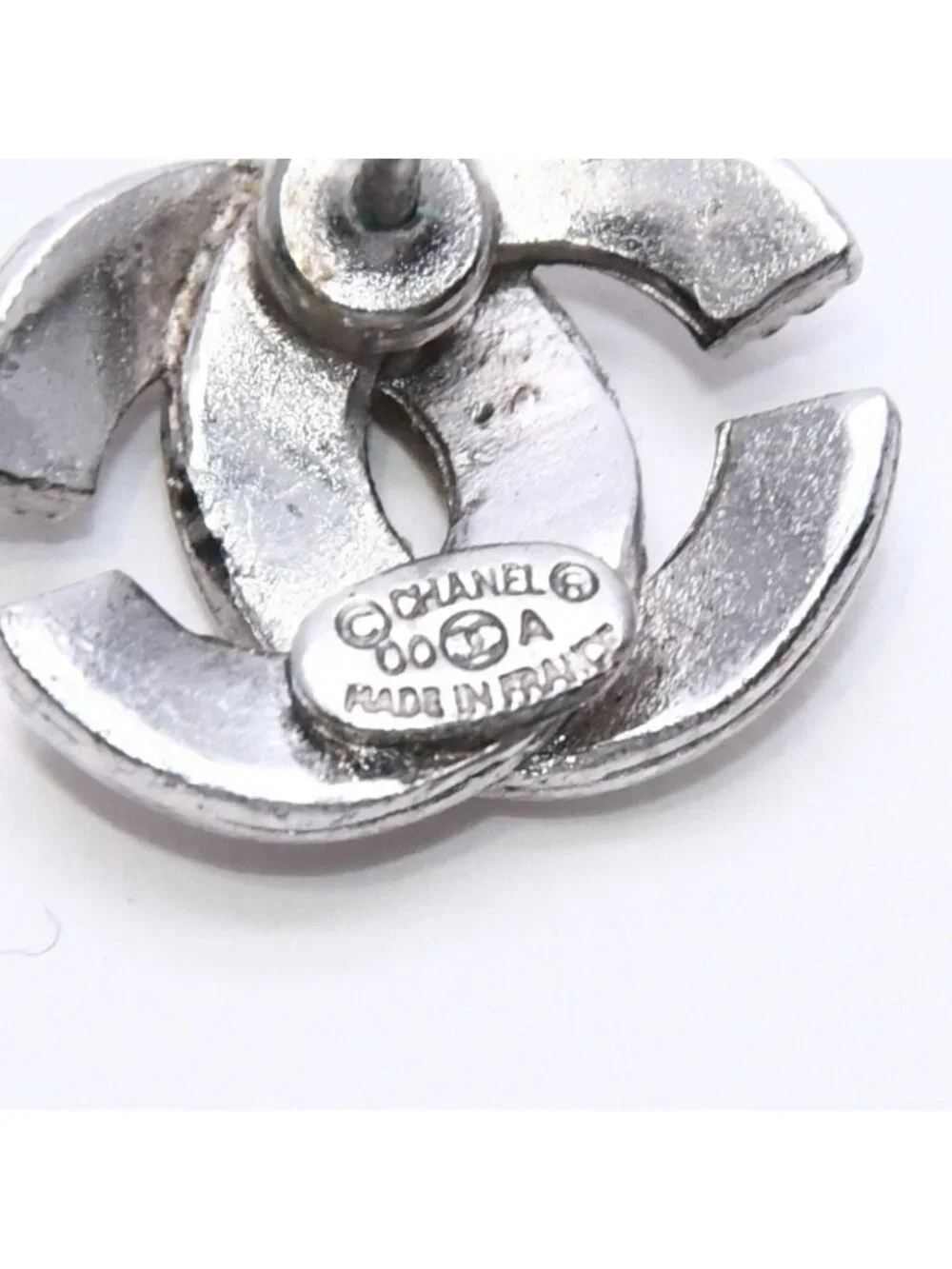 Chanel CC Logo Earrings 00 Metal Silver
